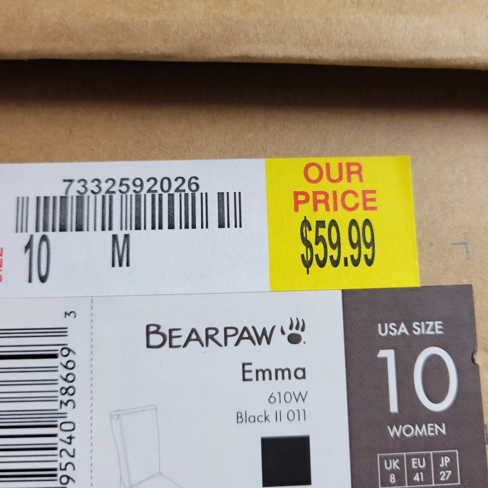 BearPaw size 10 Suede Emma boots-black - Picture 9 of 9